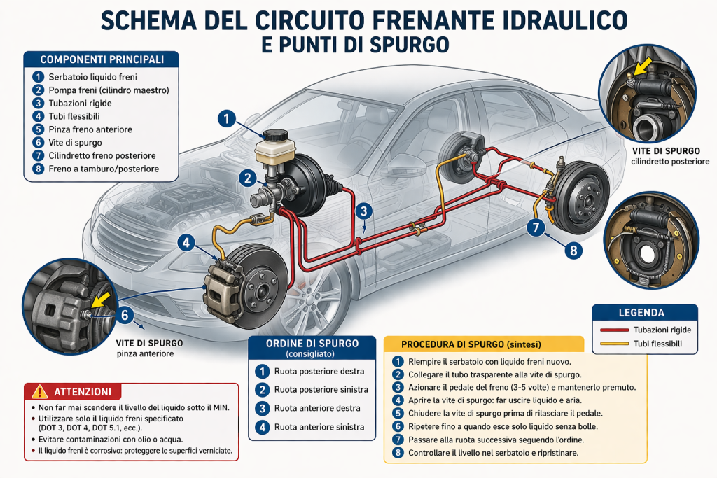 Schema spurgo freni