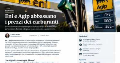 Eni e Agip abbassano il prezzo dei carburanti